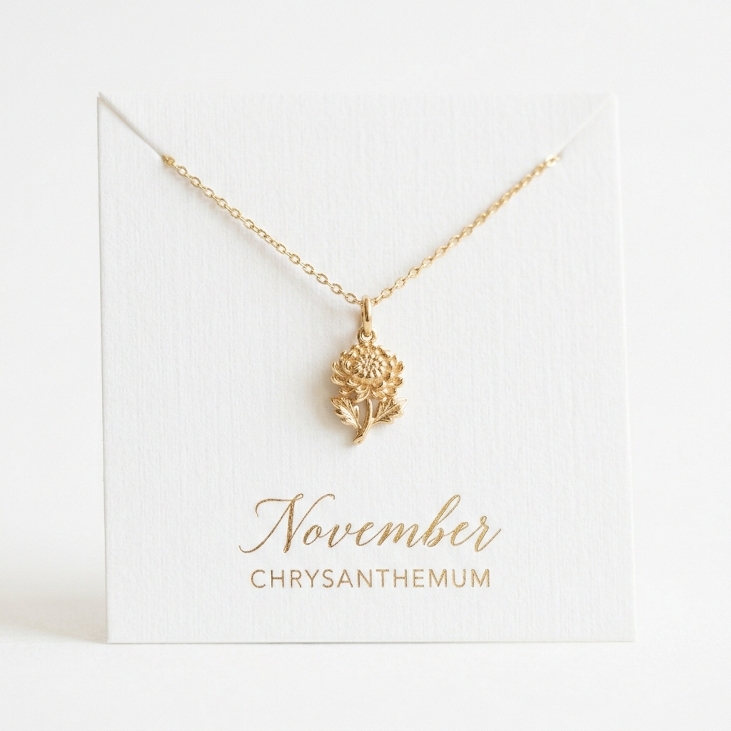 Birth Month Flower Necklace